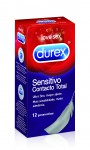 DUREX SENSITIVO CONTACTO TOTAL - 12 UNIDADES.